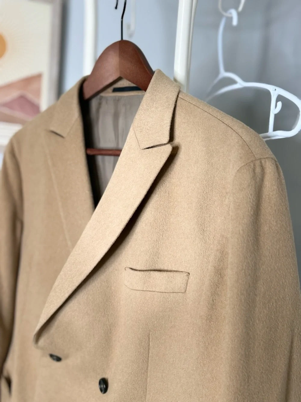 Z Zegna Camel/Taupe Wool-Blend Coat - Picture 5 of 9